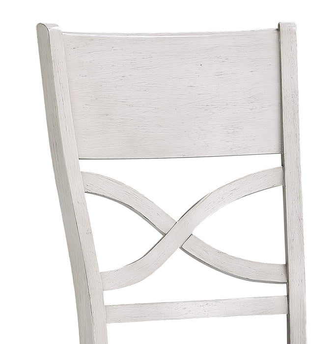 Shae 5pc Dining Set with Table & 4 Chairs, 48\"W - Antique White