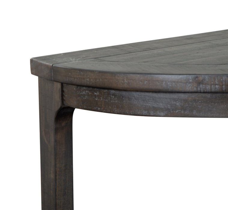 Axl 55\" Traditional Sofa Table with Shelf - Dark Grey-Brown Wood