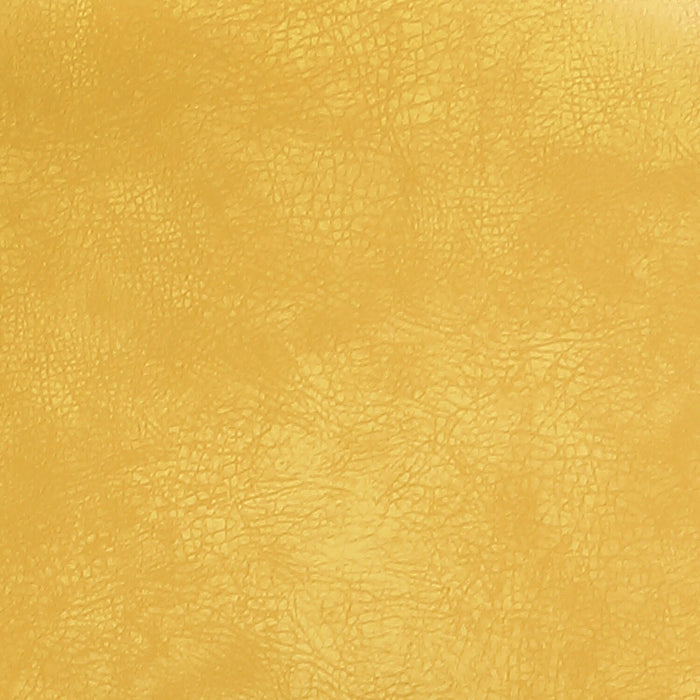 Kort & Co. Bay Dining Chair with Vegan Leather Fabric, Metal - Mustard