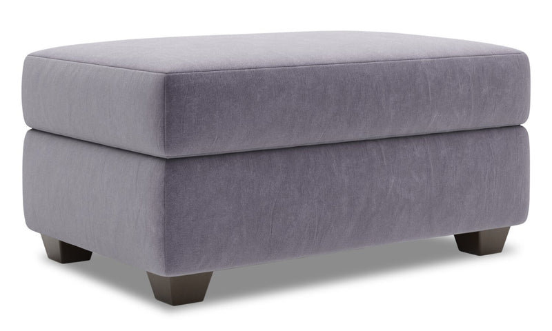 Made in Canada Customizable Sofa Lab The Trunk 39\" Velvet Fabric Storage Ottoman - Granite Grey