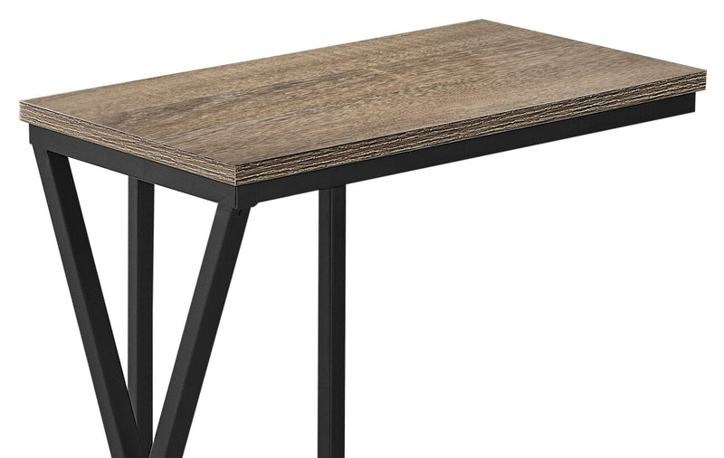 Leila 10.25\" C-Shaped Chairside Table - Taupe