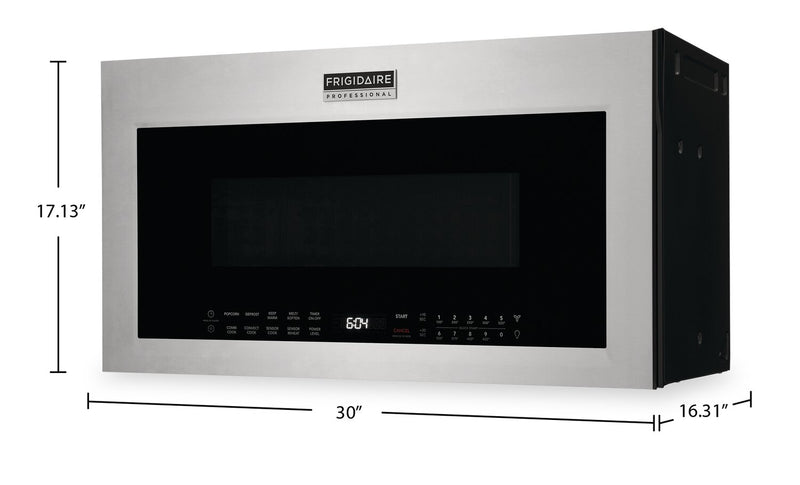 Frigidaire Professional 1.9 Cu. Ft. Over-the-Range Microwave with Convection Cooking and Sensor Cook - Smudge-Proof® Stainless Steel - PMOS198CAF
