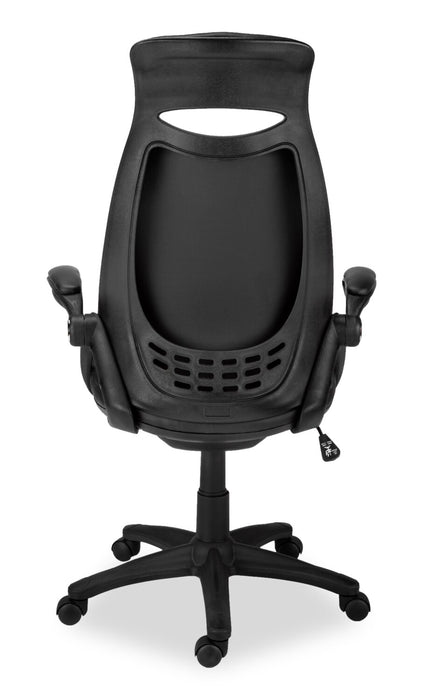 Kegan 28\" Executive Faux Leather Office Chair - Black 
