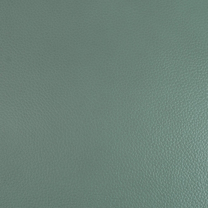 Chateau d’Ax Vita 31\" 100% Genuine Leather Ottoman with Diamond Pattern Stitching and Wood Legs - Seafoam Green