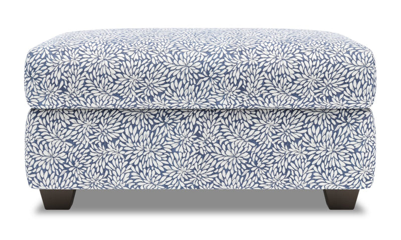 Made in Canada Customizable Sofa Lab The Trunk 39\" Fabric Storage Ottoman - Cadet Multicolour