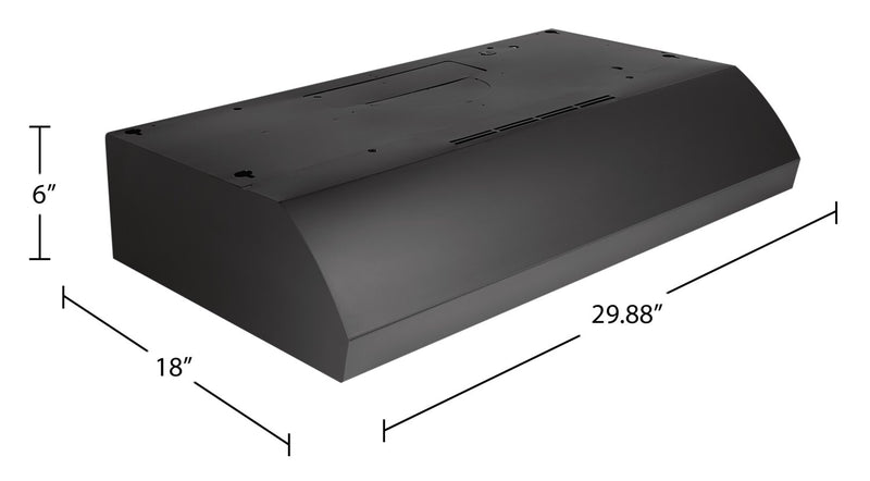 Broan 30\" 4-Way Convertible Under-Cabinet Range Hood - BXT130BLC