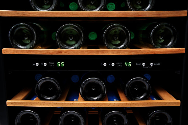 Frigidaire 21.5\" 4.4 Cu. Ft. 45 Bottle Two-Zone Wine Cooler Refrigerator - Stainless Steel - FRWW4543AS