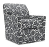 Made in Canada Sofa Lab Customizable Swivel 31\" Fabric Accent Chair - Heather Multicolour