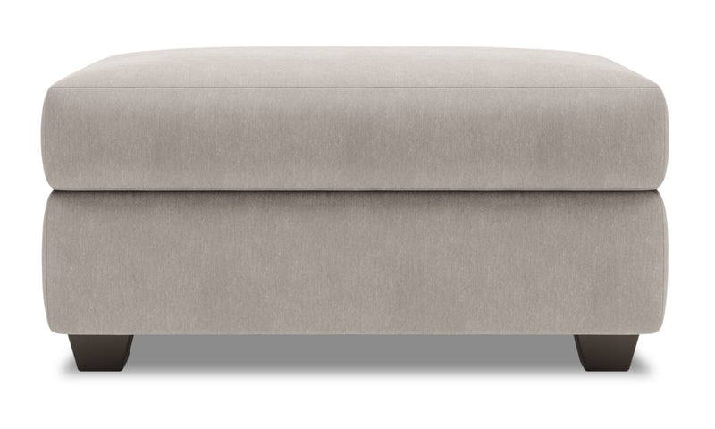 Made in Canada Customizable Sofa Lab The Trunk 39\" Linen-Look Fabric Storage Ottoman - Pax Slate Grey