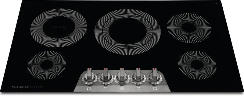 Frigidaire Gallery 36\" 5-Element Electric Cooktop - Black Stainless Steel\t - GCCE3670AD