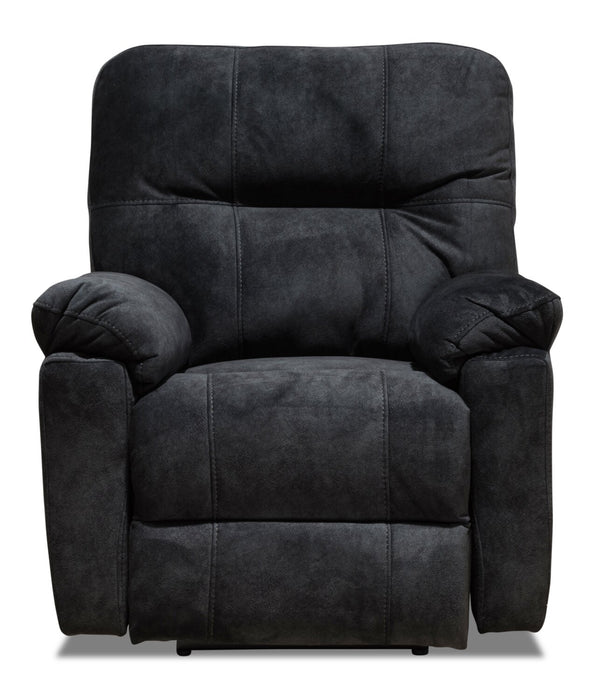 Made in Canada Gybson 38\" Fabric Glider Reclining Chair - Graphite Grey