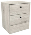 Hart Bedside 2-Drawer Nightstand, 18.4\"W x 22.2\"H, Made in Canada - White