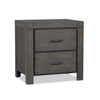 ["Koda Bedside 2-Drawer Nightstand, 23.7\"W x 23.7\"H, Acacia Wood - Grey"]