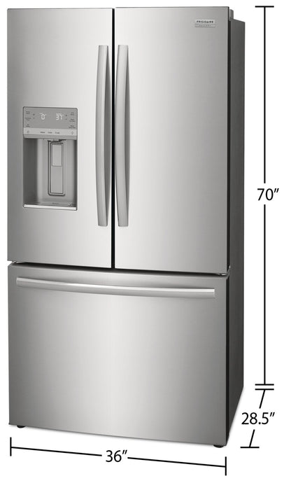 Frigidaire Gallery 36\" 22.6 Cu. Ft. Counter-Depth French-Door Refrigerator - Smudge-Proof® Stainless Steel - GRFC2353AF