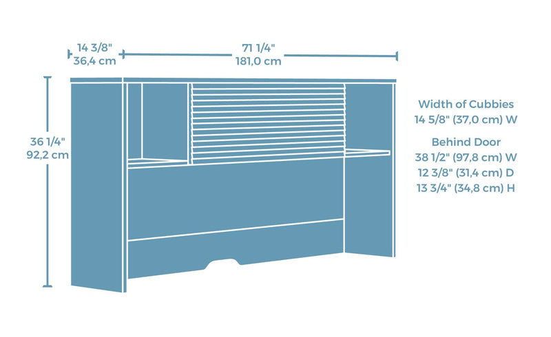 Palo Alto 71.26\" Desk Hutch with Cubbyholes - Mahogany