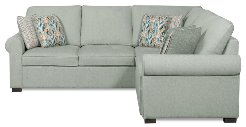 Scott Living Haven 2-Piece Right-Facing Chenille Fabric Sectional - Seafoam Blue