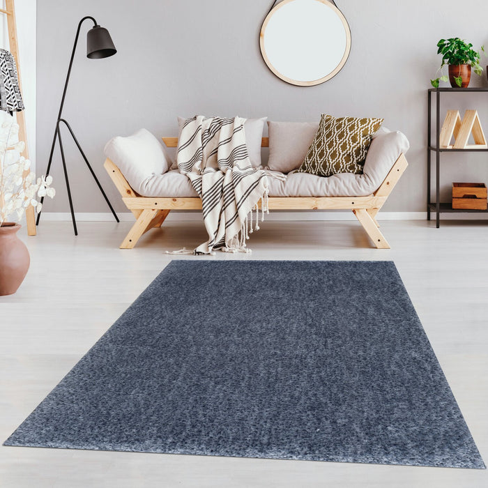 Lawson Blue Shag Area Rug - 7'9\" x 9'5\"