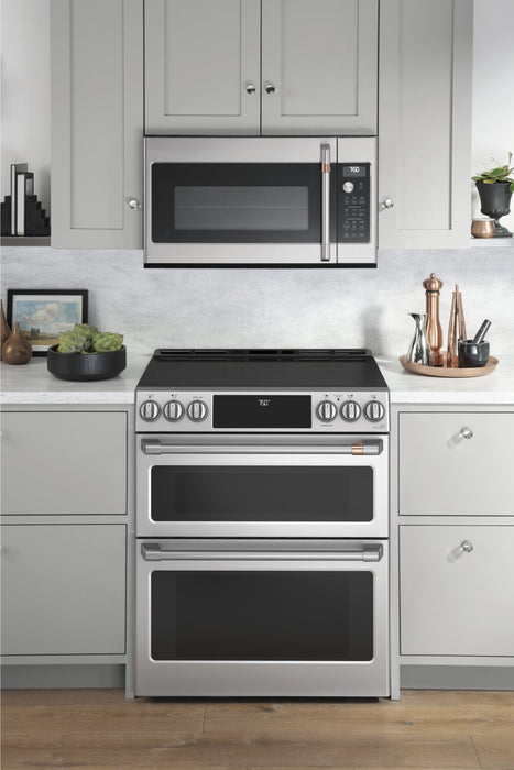 Cafe 6.7 Cu. Ft. Smart Electric Range with True European Convection - Stainless Steel - CCES750P2MS1