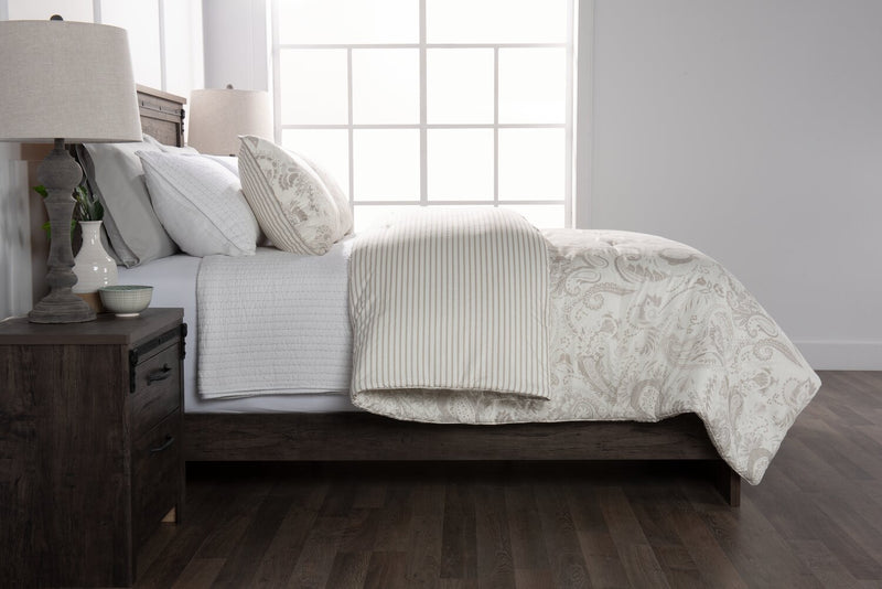 Indie Paisley 3-Piece Full/Queen Comforter Set - White