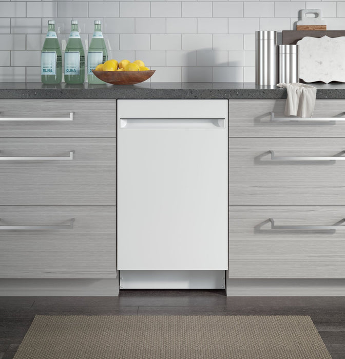 Profile 18\" 47 dBA Built-In Top-Control Dishwasher with Calrod Heater - White - PDT145SGLWW