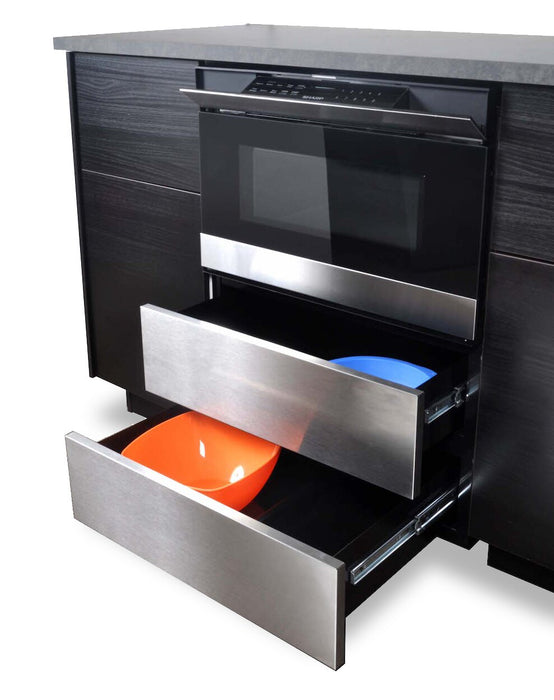 Sharp 24\" Under-the-Counter Microwave Drawer Oven Pedestal - SKMD24U0ES