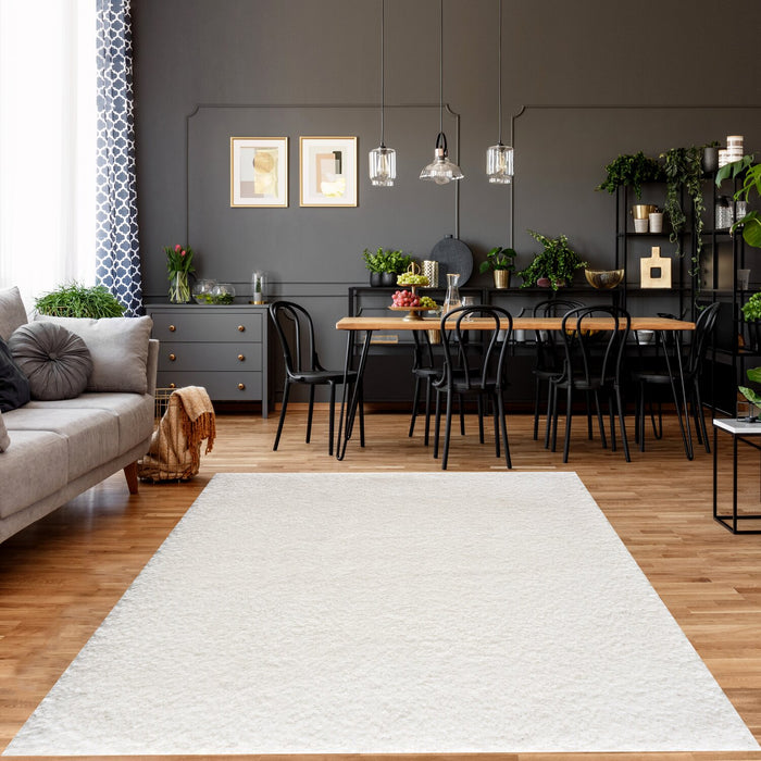 Lawson White Shag Area Rug - 7'9\" x 9'5\"