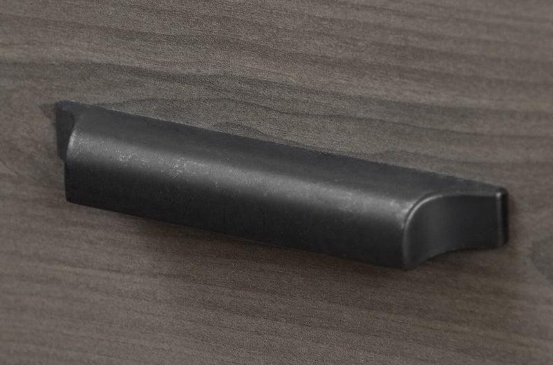 Holt Bedroom 2-Drawer Chest with Storage Cabinet, 33.75\"W x 63.5\"H, Made in Canada - Brown/Grey