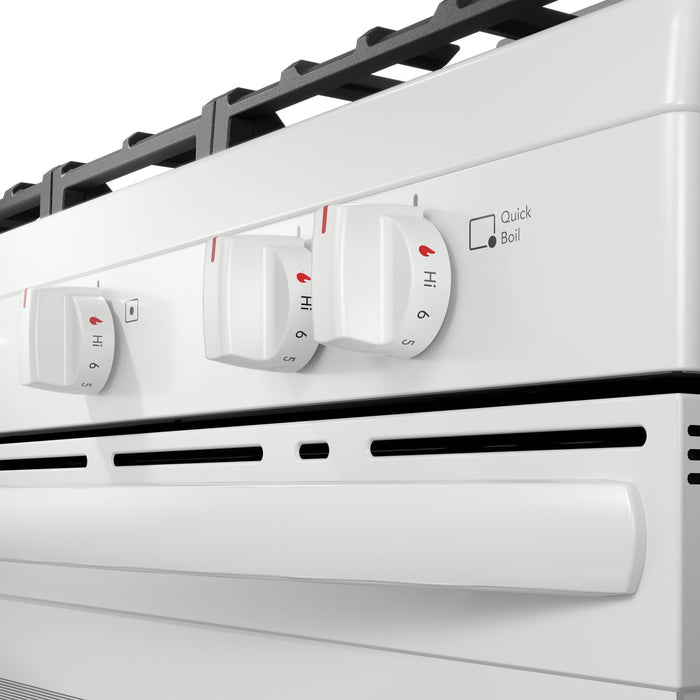 Frigidaire 5.1 Cu. Ft. Gas Range With Quick Boil and Five Burner Cooktop - White - FCRG3052BW