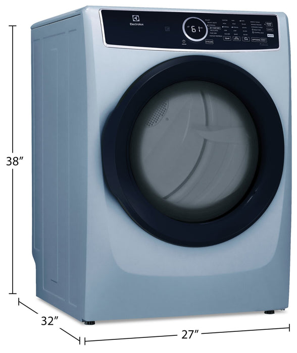 Electrolux 8 Cu. Ft. Electric Dryer with Steam - Glacier Blue - Stackable - ELFE743CAG