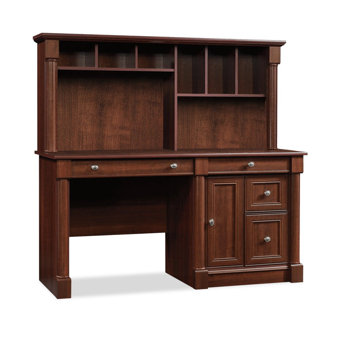 Palladia 59.49\" Office Desk with Hutch & Storage - Select Cherry 