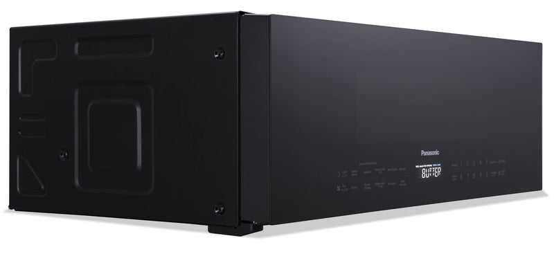 Panasonic 1.2 Cu. Ft. Over-the-Range Microwave with Low-Profile Design and Powerful Exhaust Fan - Smoke Black Glass - NNSG65NB