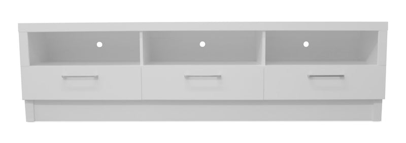 Rio 65\" Modern TV Stand with Storage and Cable Management for TVs up to 75\"- White