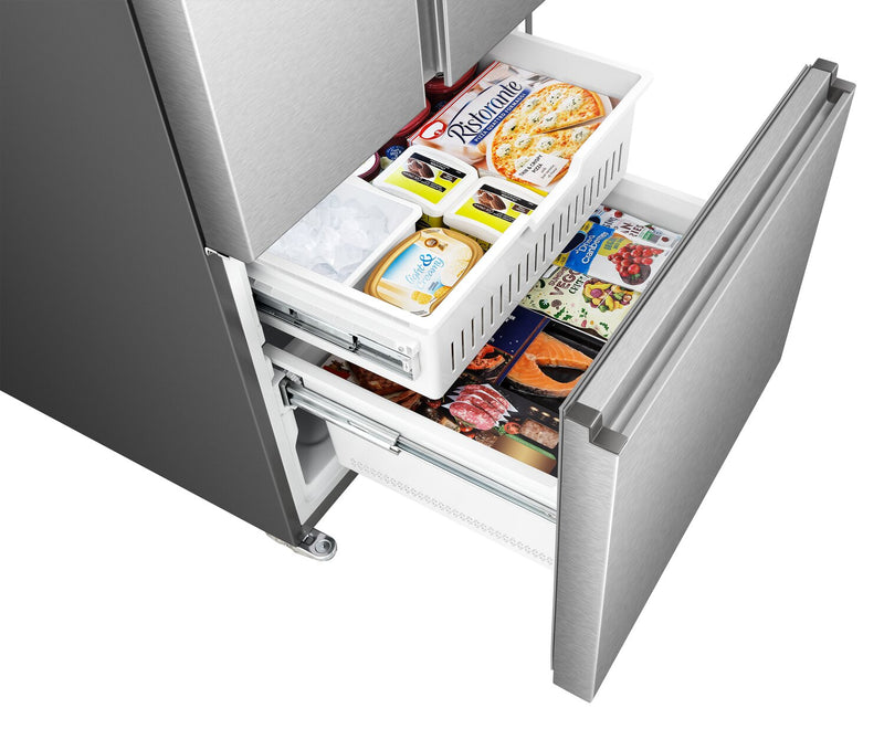 Hisense 31.3\" 22.1 Cu. Ft. French-Door Refrigerator - Stainless Steel - RF22B3FSE