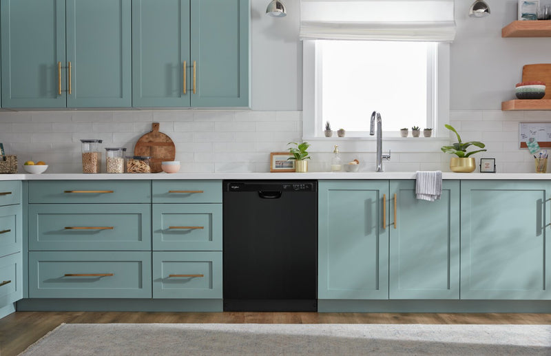 Whirlpool 24\" 57 dBA Built-In Front-Control Dishwasher - Black - WDF341PAPB