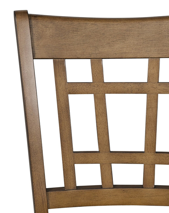 Dena 5pc Counter-Height Dining Set with Table & 4 Chairs, 42-60\"W Extension, Round  - Oak Brown