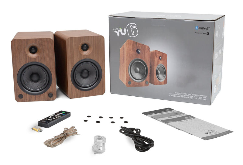 Kanto YU6 Powered Speakers with Bluetooth® and Phono Preamp - Walnut