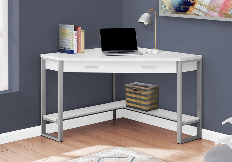 Christiana 42\" Corner Office Desk with Drawer - White