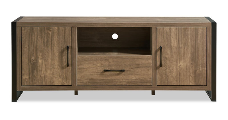 Alvin 64\" Modern TV Stand with Storage and Cable Management for TVs up to 70\"- Hazelnut