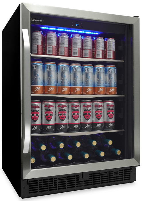 Silhouette Riccotta 23.8\" 5.7 Cu. Ft. Single-Door Beverage Centre - Stainless Steel - SBC057D1BSS