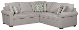 Scott Living Haven 2-Piece Right-Facing Chenille Fabric Sectional - Grey