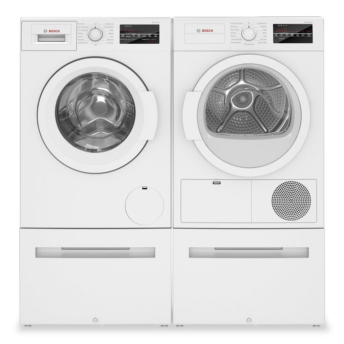 Bosch 300 Series 2.2 Cu. Ft. Front-Load Washer and 4 Cu. Ft. Condensation Dryer 