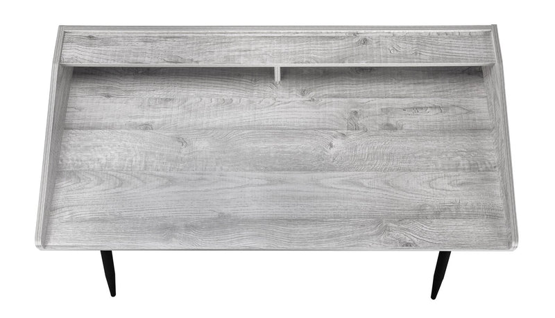 Jeremy 47.25\" Office Desk with Small Hutch - Grey