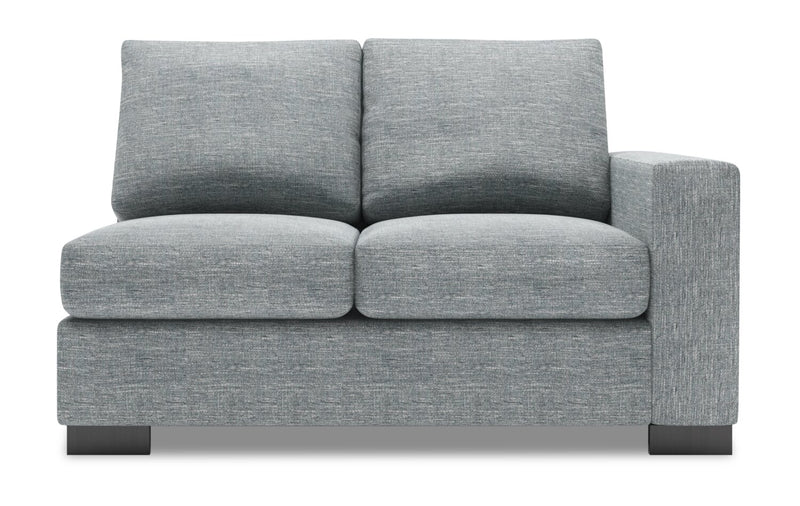 Sofa Lab Track RAF Loveseat - Luna Pewter