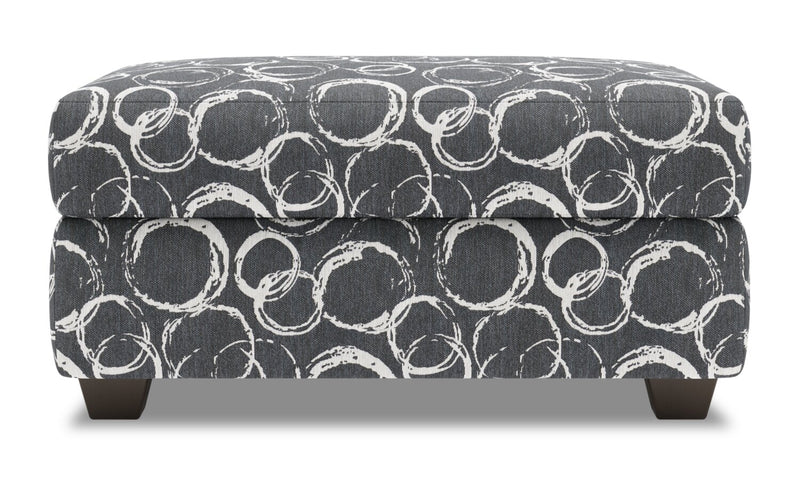 Made in Canada Customizable Sofa Lab The Trunk 39\" Fabric Storage Ottoman - Heather Multicolour