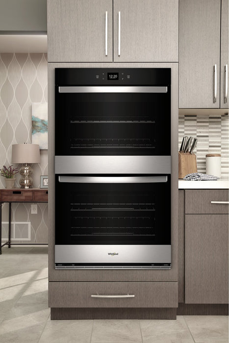 Whirlpool 30\" 10 Cu. Ft. Electric Double Wall Oven with Air Fry - Fingerprint Resistant Stainless Steel - WOED5030LZ