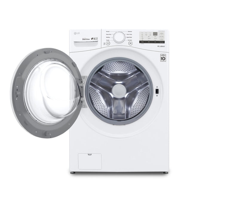 LG 5.2 Cu. Ft. Front-Load High-Efficiency Washer - White - Stackable - WM3400CW