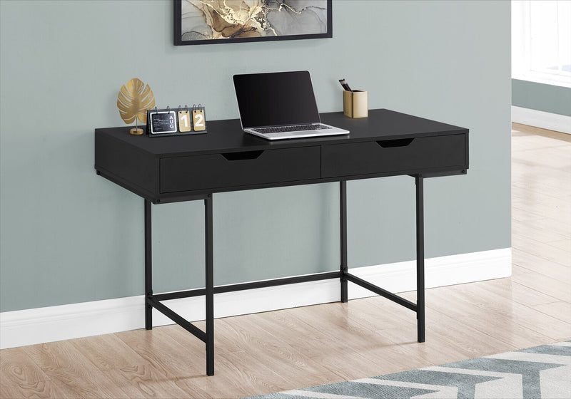 Butler 47.25\" Office Desk with 2-Drawers - Black