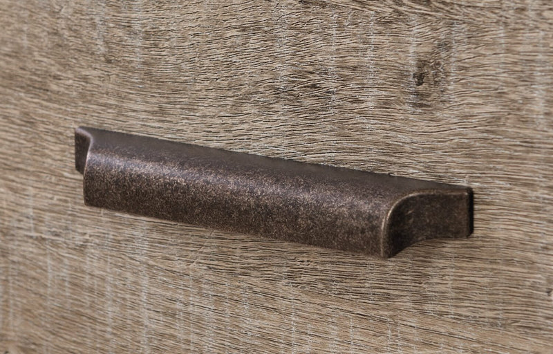 Holt Bedroom 2-Drawer Chest with Storage Cabinet, 33.75\"W x 63.5\"H, Made in Canada - Brown