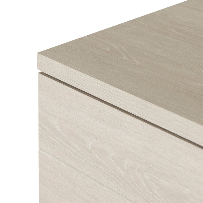 Lake Bedside 2-Drawer Nightstand, 19.5\"W x 25.5\"H, Made in Canada, Glam - White