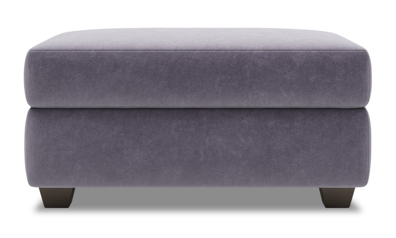 Made in Canada Customizable Sofa Lab The Trunk 39\" Velvet Fabric Storage Ottoman - Granite Grey